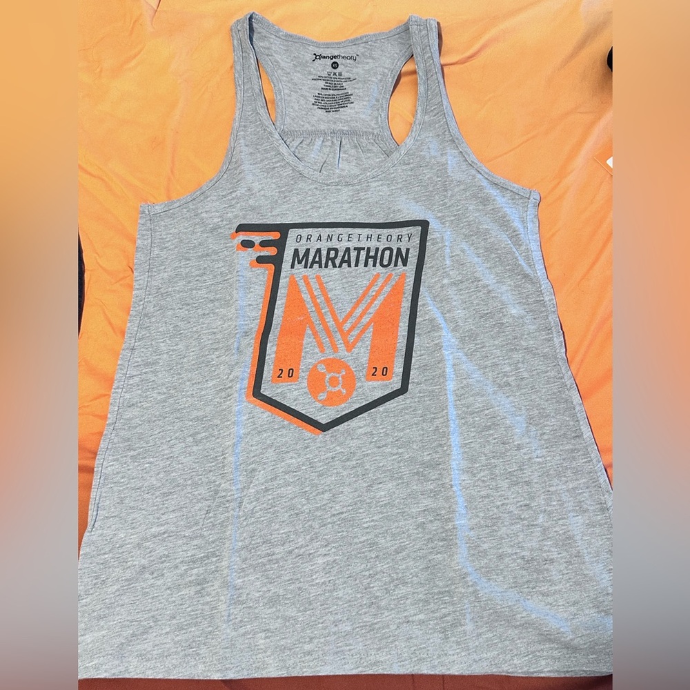 Orangetheory Gray and Orange Tank Top